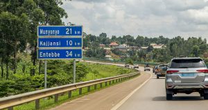 Entebbe expressway road signs