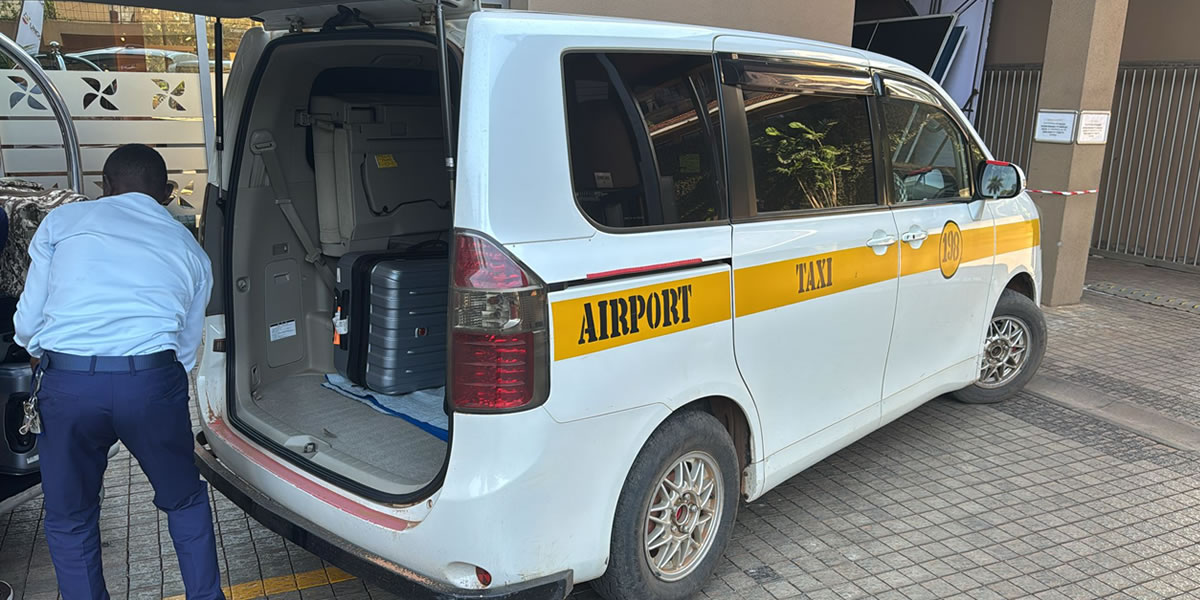 Taxicab at EBB Airport